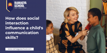 How does social interaction influence a child's communication skills? 