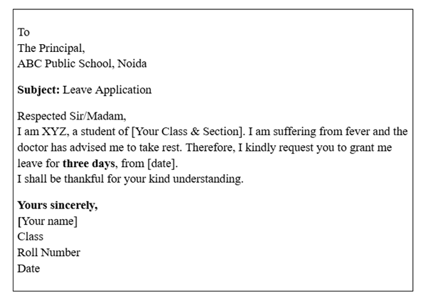 leave application for students